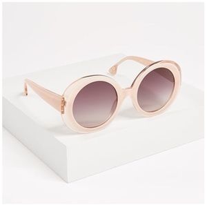 Alice + Olivia Mulholland Round Sunglasses Blush